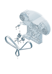 077109244C-BELT TENSIONER-AUDI/SEAT/VW