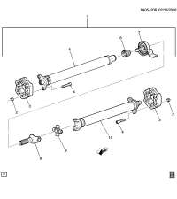 84148061-Repair kit-propeller shaft coupling (ex 5 parts) (2,4) (AC-DELCO #84148061)