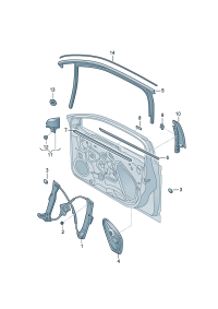 17G837461-Window regulator lh & rh Window regulator Operating device