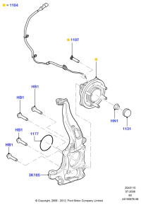 9L3Z1104A-WHEEL HUB REAR-EVOQUE