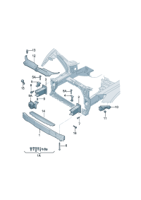 8R0807134B-Bracket Rail-crash proof