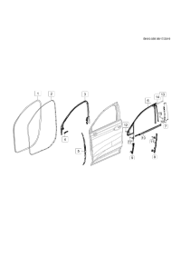 84278979-Weatherstrip, fr. door window inner