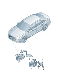 4KD951223-HORN TRUMPET 12V 400/500HZ VW