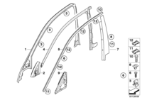 51337072886-Trim sash upper door front rh