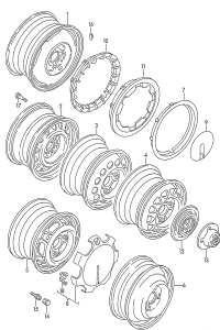 191601149D-WHEEL CAP-AUDI-Q7/TOUAREG