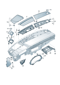 4K1857227-Bezel assy-speaker
