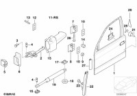 51218215618-Bowden cable door open fr rh