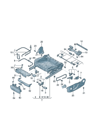 8KD881105G-W/belt height adj Bracket assy-seat tray