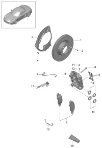 99135193900-Brake pad set no.1, Disc brake  Deprecated parts