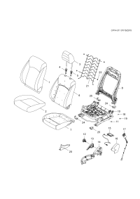 90922852-Frame assy-fr seat cush
