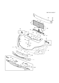 DY84341898-GARNISH SET, FR BUMPER PRADO 18YM (070)