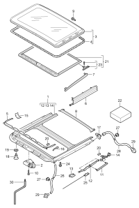 95556402500-Opening, sliding roof Bezel  (Assy)