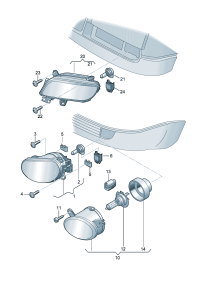 4E0941699B-Halogen fog lamp