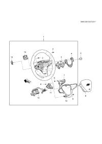 84553035-Air bag of steering wheel