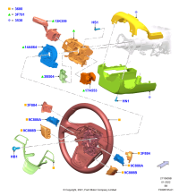 NL7Z3600EA-Wheel assembly-steering, BLACK ONYX,????????, BLACK ONYX trim)