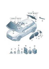 81G845501NVB-Glass, rear window (not pre-treated)