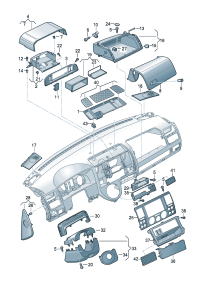 7E185712171N-Cover-glove box Joint use position: (anthracite)