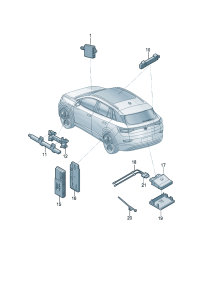 11A962283C-Bracket-antenna For fitting KESSY (contact-and start-up Approved unit)