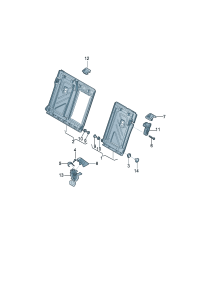 1ED885503-Mount assy., back