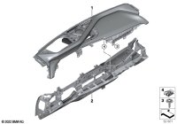 51459633759-Moulding, instrument panel, upper