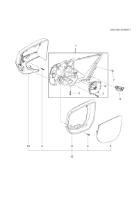 84324495-Kit, outer mirror inclusive (1, 4, 5, 6, 10, 11)