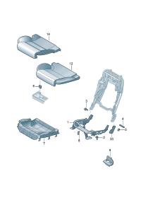 8R0885104G-Adjustable seat tray
