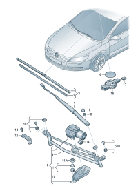 35D955409B-Wishbone, aerodynamic wiper (Driver seat)