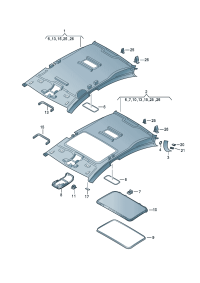 35D867501BBR2-Molding headlining
