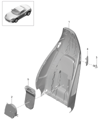 99152130403D20-Bracket, back Sports version (silver gray metallic paint)