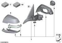 51167291641-Heated outside mirror without glass lh