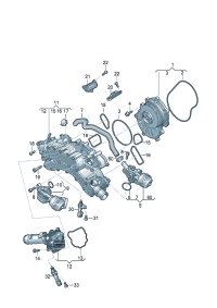 057121008L-Water pump If not installed in the relevant car , Then use together :    D -