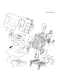 84268198-Latch (black), rear seat