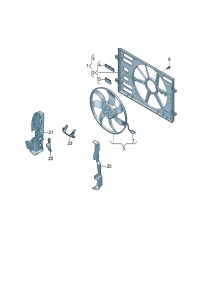 5QD121203J-Radiator, fan & Grommet, fan