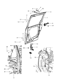 7B0843111-Panel, front door, rh/lh