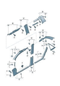 8E0867191-Bracket Trim-a pillar