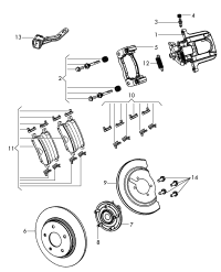 7B0698451F-Brake pad set: