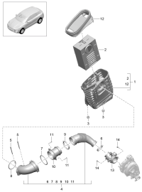 95B129609-Pipe assy-intake