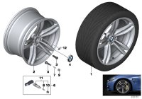 36112284550-Black standard paint, disc rim light metal ink