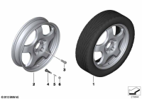 36116880744-Light alloy, emergency spare tire