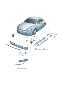 5C5807531GRU-Frame, ventilation grille (primed)