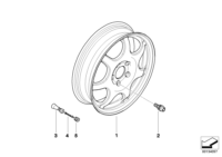 36116750316-Light alloy, emergency spare tire