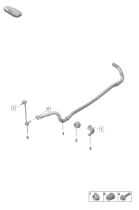9P1511467A-ROD STRUT STABILIZER A4/A6/A7