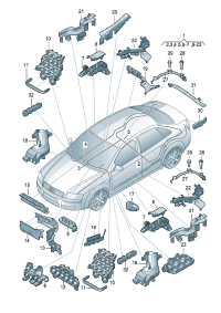 8E0937545-Bracket, connector Seat assy