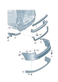 1TD807421B-Plate, bumper For use with parking assist Vehicle type