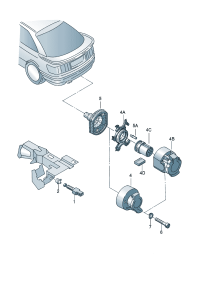 4A0945515A-Switch, brake signal lamp F  4B-2-026 020 *