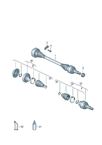 7L6407271H-Band f joint Shaft, half swing