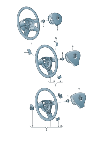 1K04986851QB-Plate (black), steering wheel