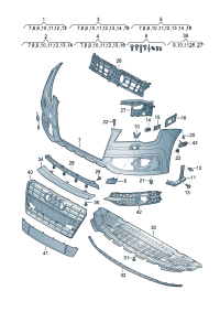 4G8807065AL-Plate, bumper Add-contain position: