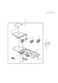 84401327-Lining, front floor console box (part of 1) (ink black)