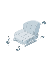 8S0881347A-Guide rail Cover  For seats: